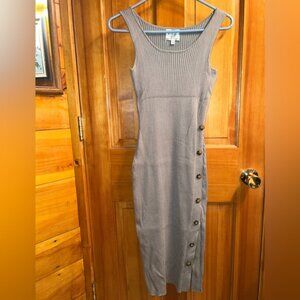 Hippie Rose Button-Accent Midi Dress